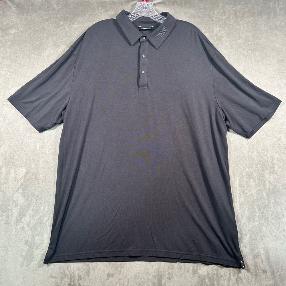 PXG Parsons Xtreme Golf Mens XL Black Short Sleeve Polo Shirt